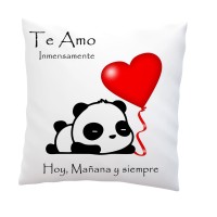 Almohadones Panda Enamorado